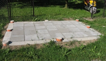 betónové pätky + dlažba